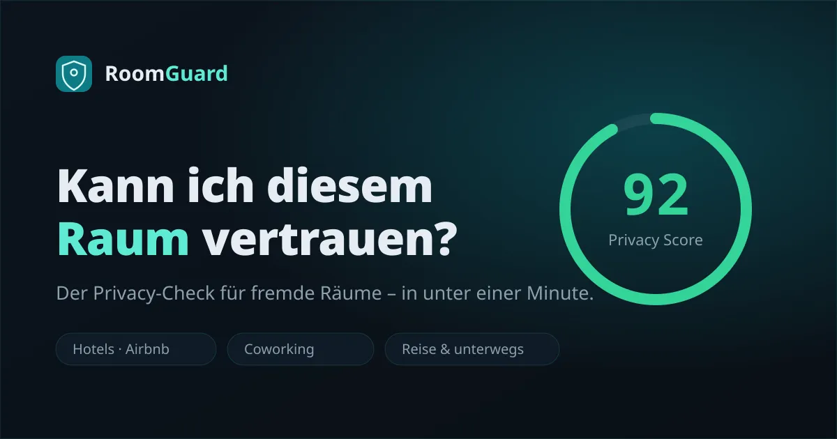 RoomGuard: Privacy-Check für fremde Räume mit Privacy-Score